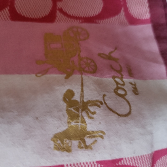 Authentic Coach Pink Scarf - Picture 2 of 3